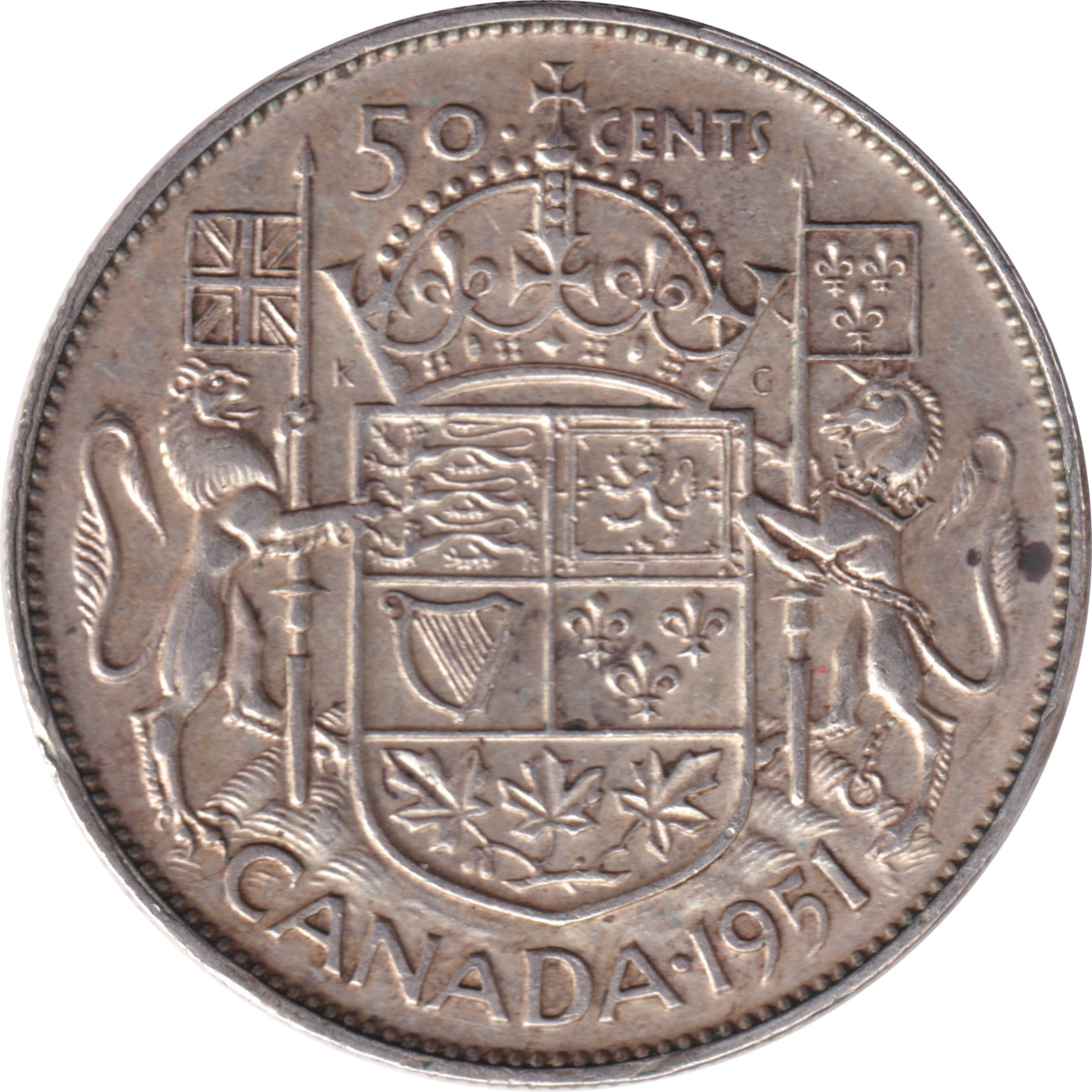 50 cents silver - George VI - King