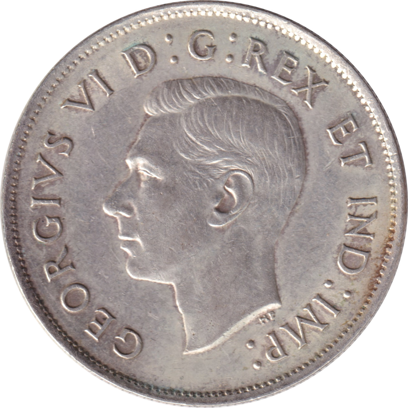 50 cents argent - Georges VI - Empereur