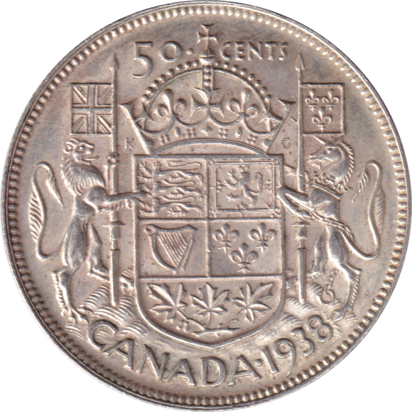 50 cents silver - George VI - Emperor