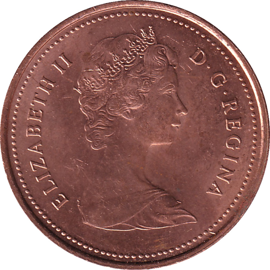 1 cent - Elizabeth II - Buste mature - Ronde