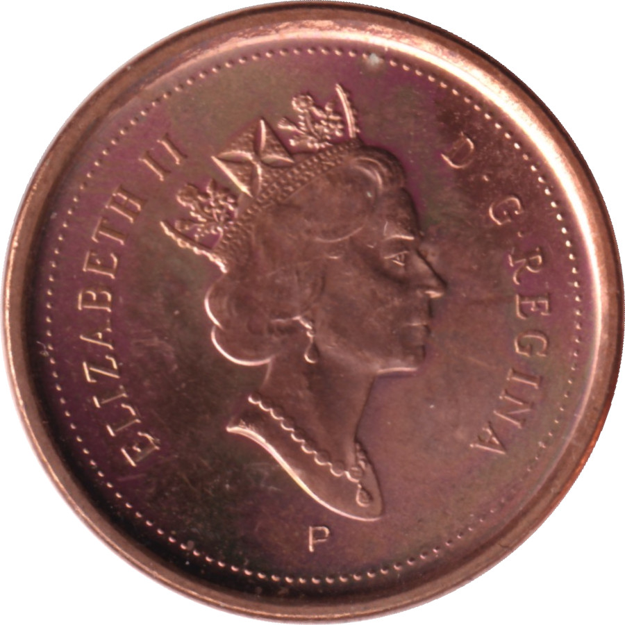 1 cent - Elizabeth II - Mature head - Steel plated