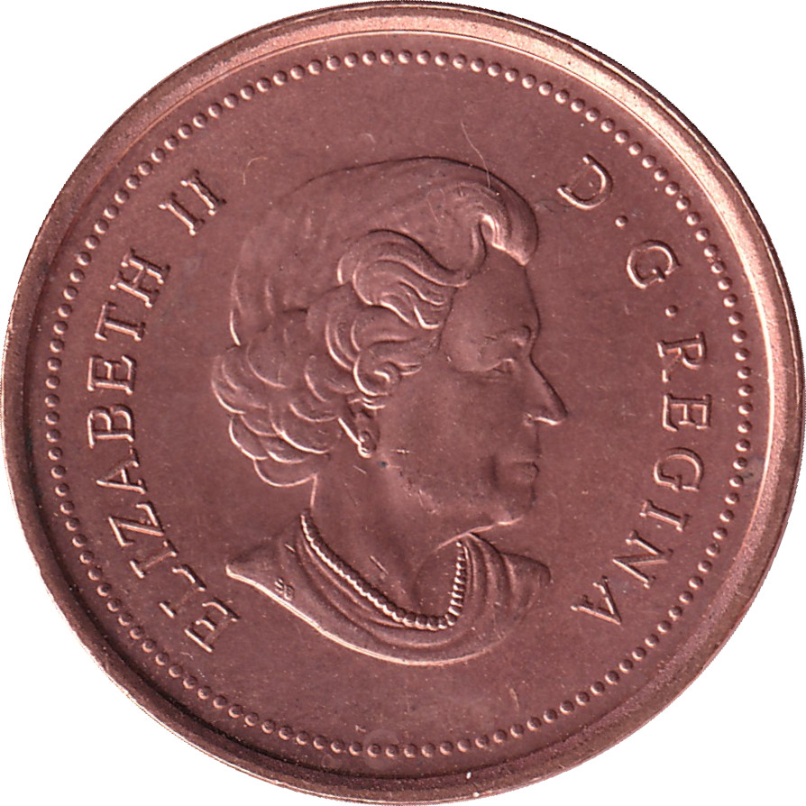 1 cent - Elizabeth II - Tête agée - Zinc cuivré