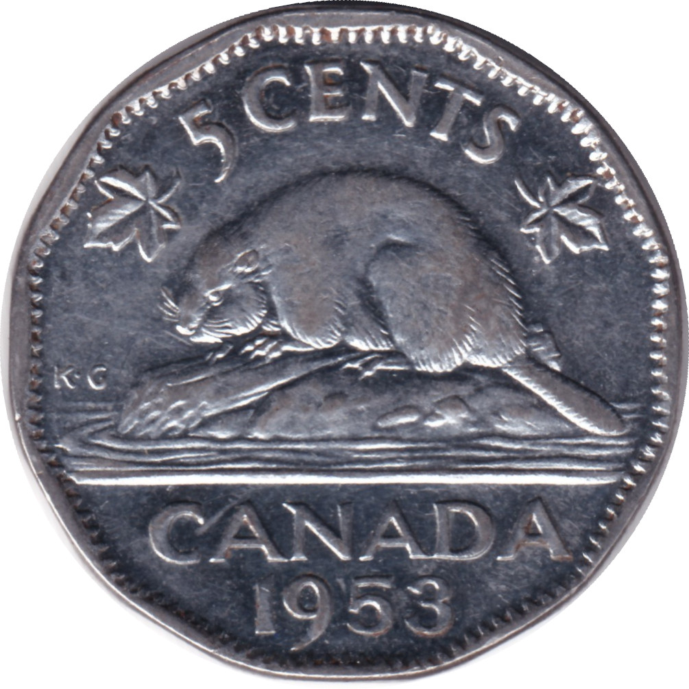 5 cents - Elizabeth II - Buste colonial - Polygonale - Acier chromé