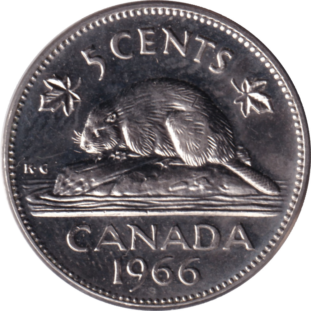 5 cents - Elizabeth II - Buste jeune