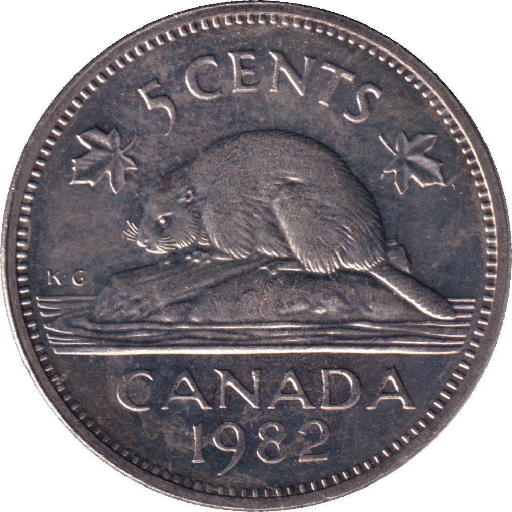 5 cents - Elizabeth II - Buste mature - Cupronickel