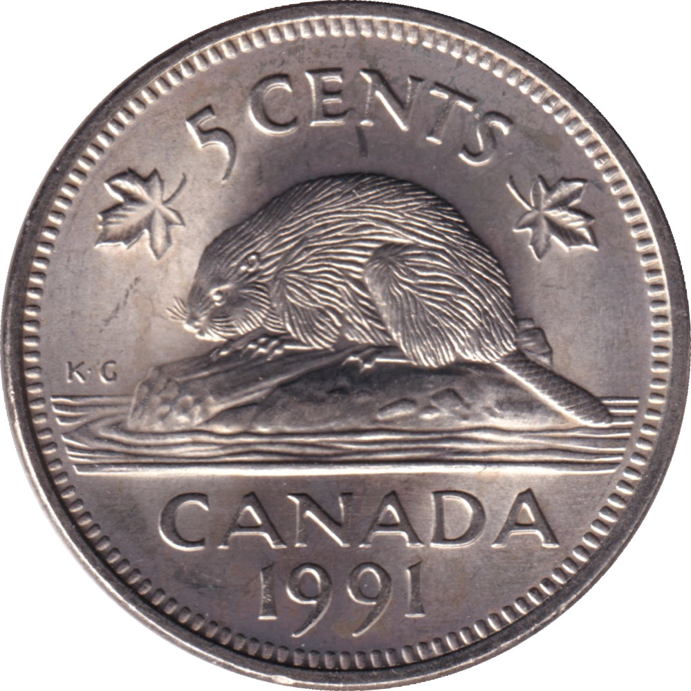 5 cents - Elizabeth II - Tête mature - Cupronickel