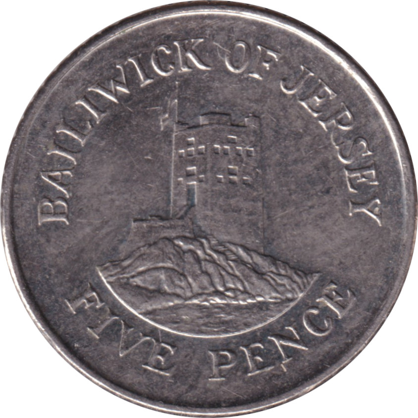 5 pence - Elizabeth II - Old head - Cupronickel