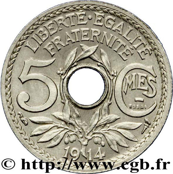 5 centimes - Lindauer - Largest - Nickel