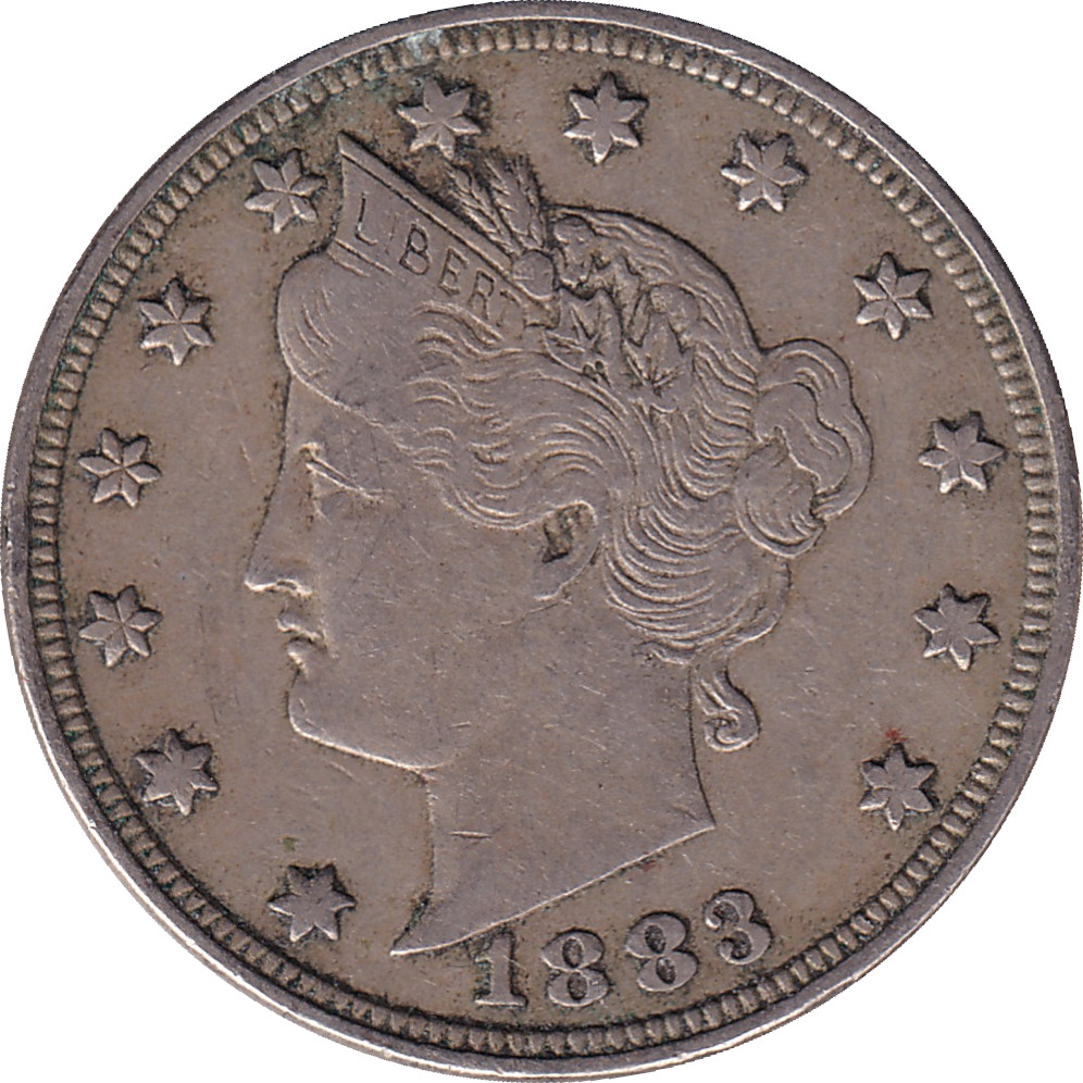 5 cents - Tête de la Liberté - Sans CENTS