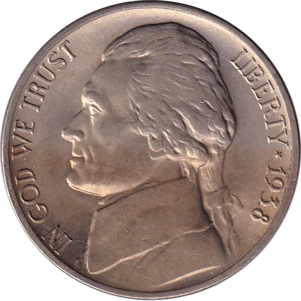 5 cents - Jefferson - Buste - Cupronickel