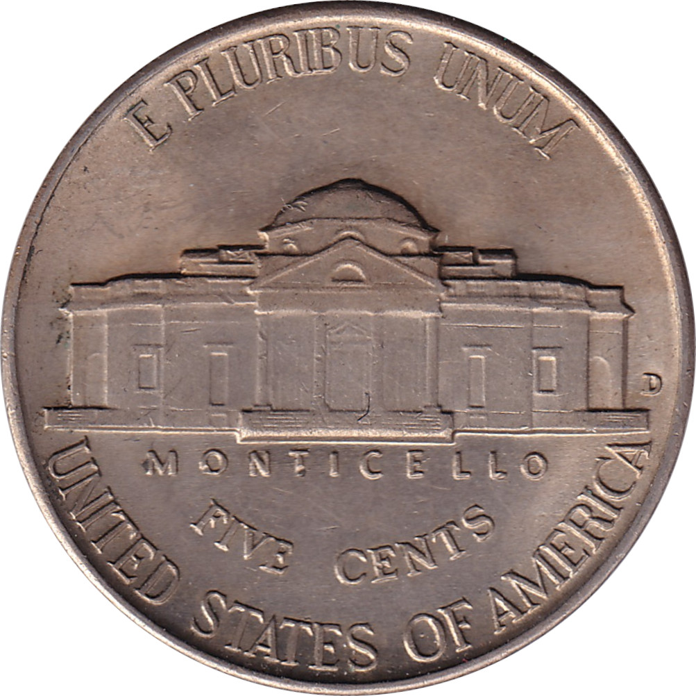 5 cents - Jefferson - Buste - Cupronickel