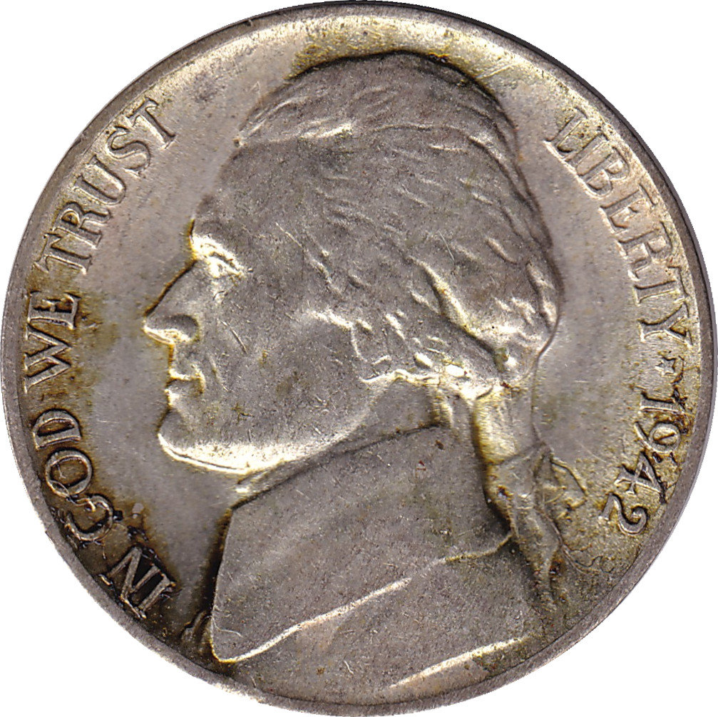 5 cents - Jefferson - Buste - Cupronickel