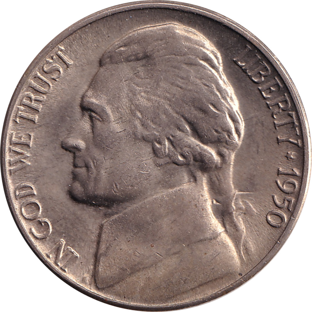 5 cents - Jefferson - Buste - Cupronickel