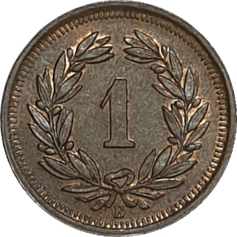 1 rappen - Blason - Bronze