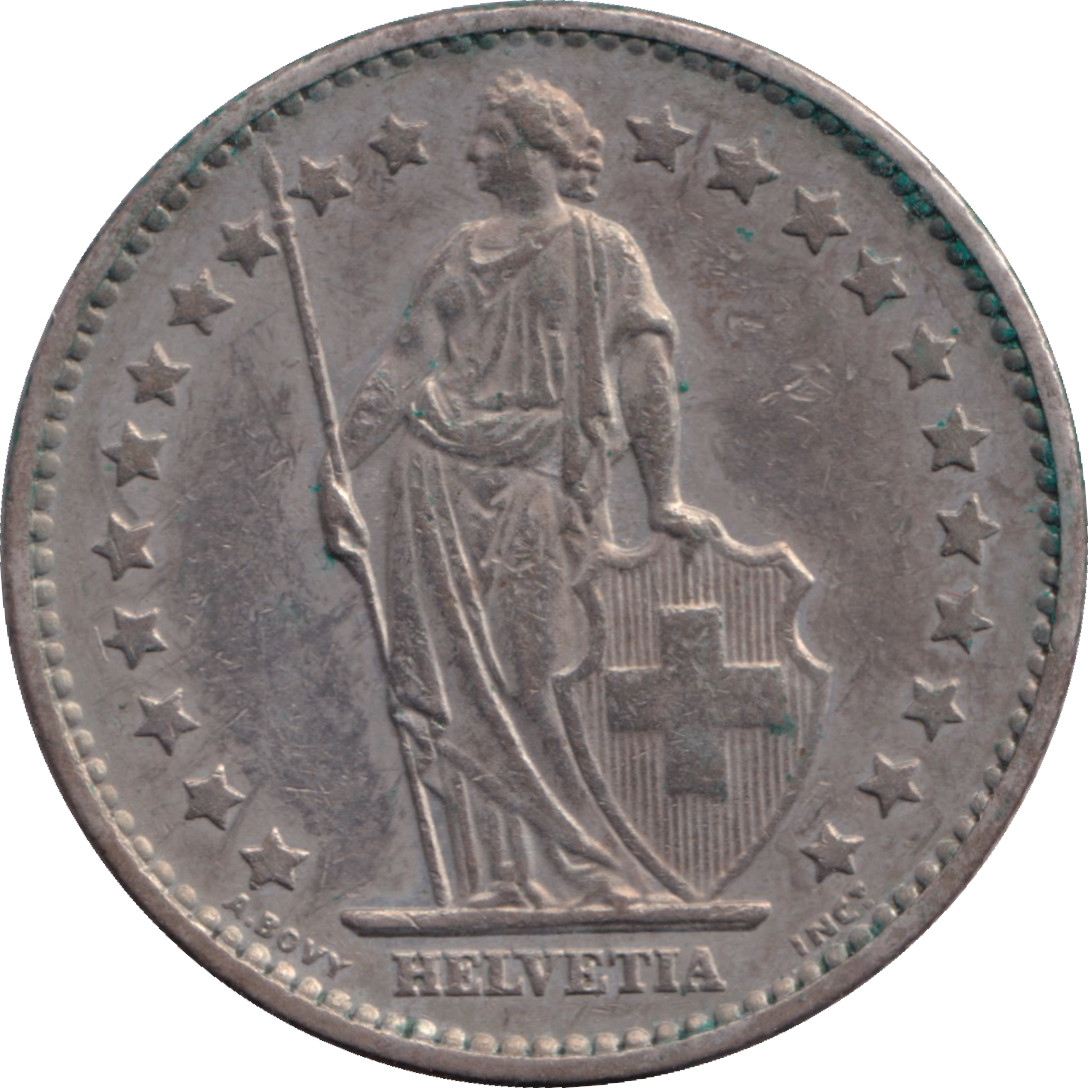 1 franc - Helvetia debout - Cupronickel