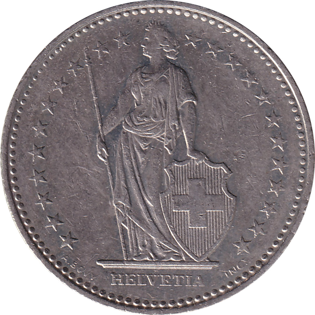 1 franc - Helvetia debout - Cupronickel