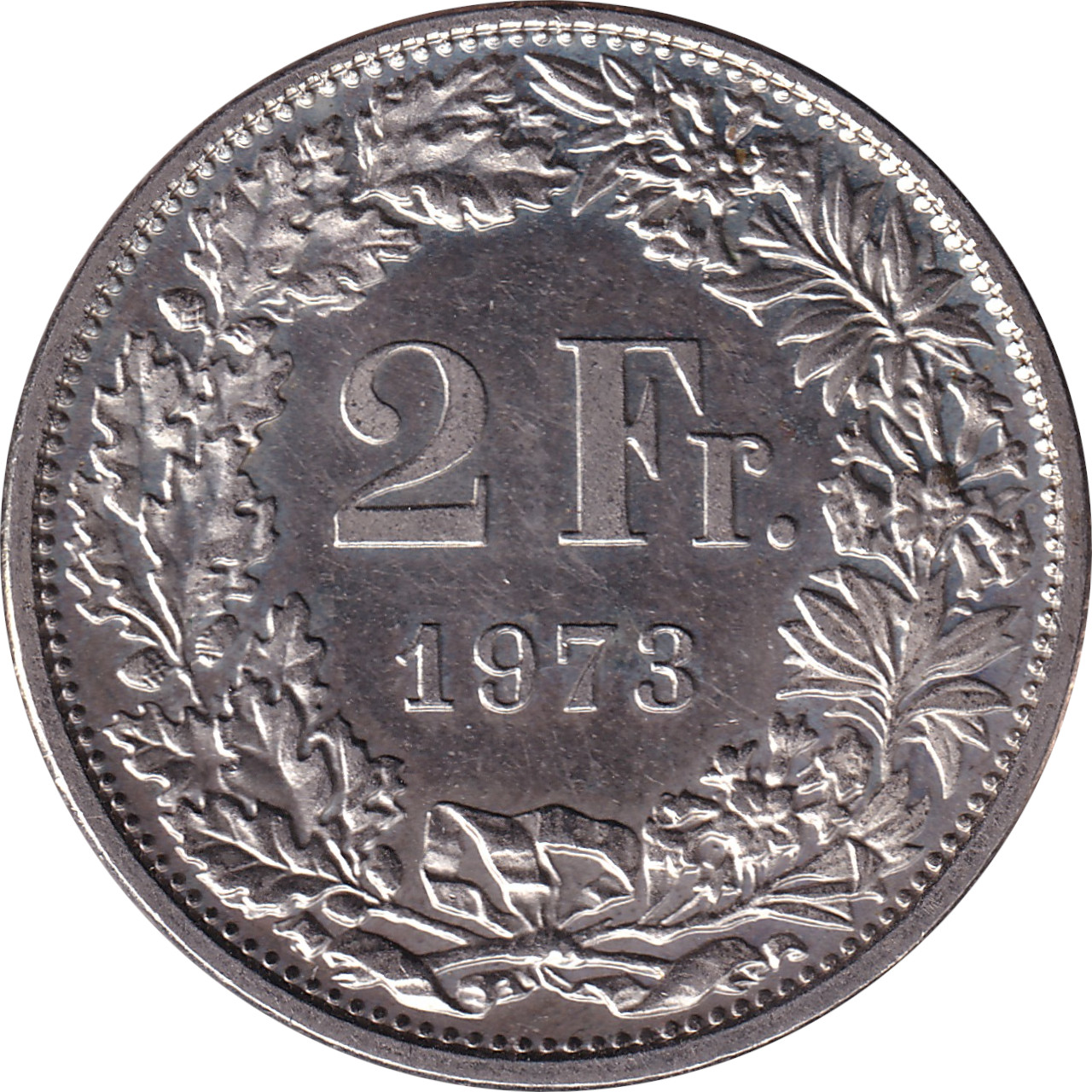 2 francs - Helvetia debout - Cupronickel