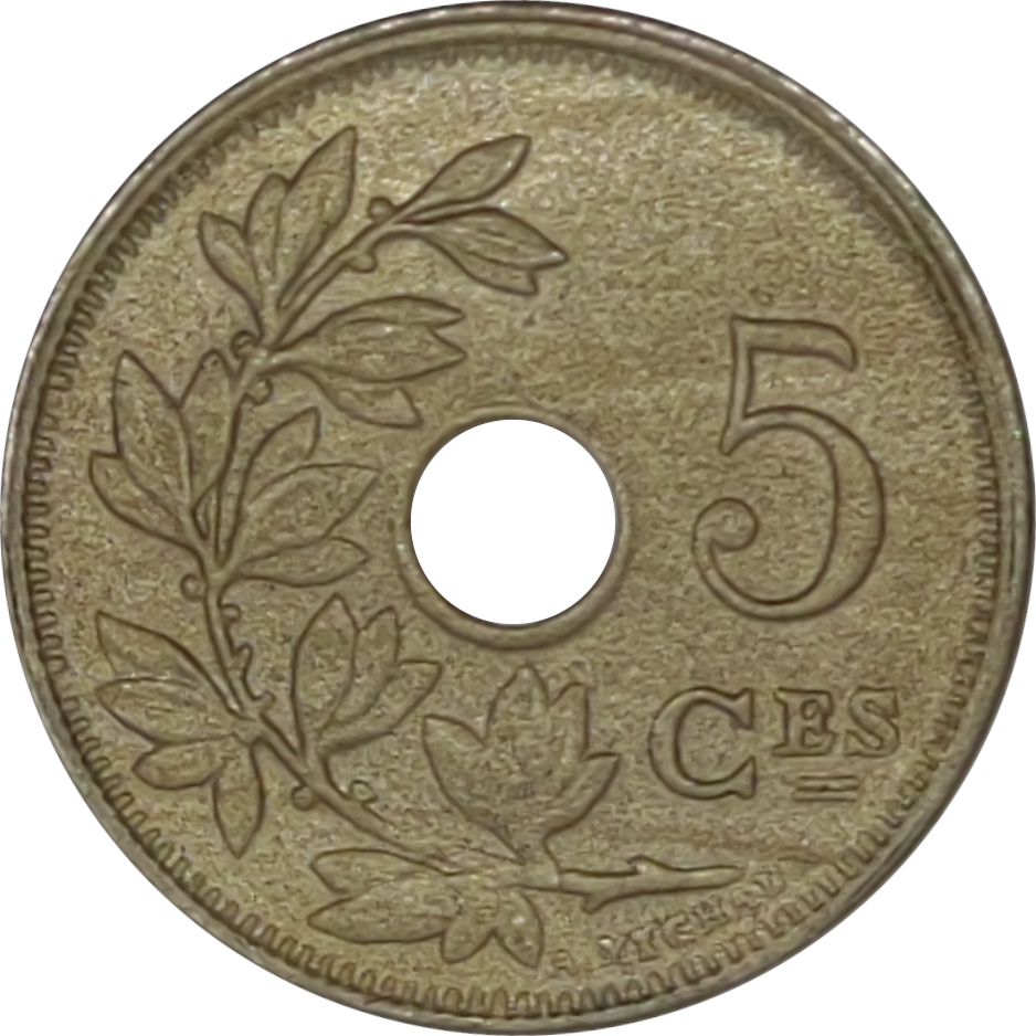 5 centimes - Albert - Cupronickel