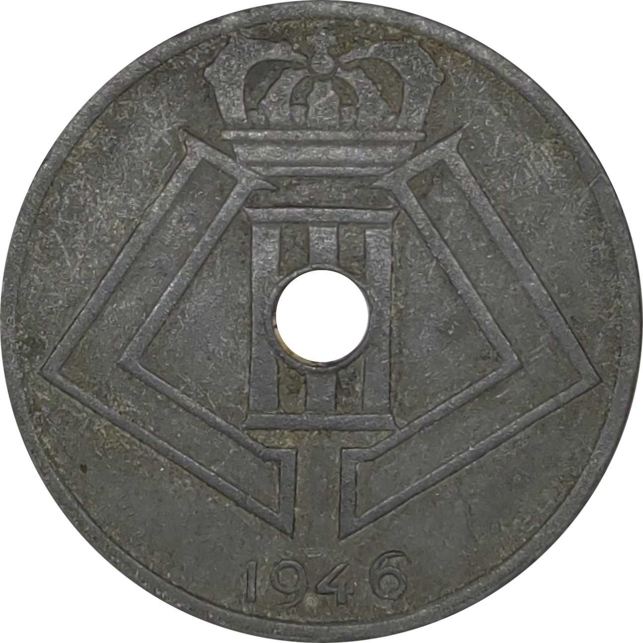 25 centimes - Léopold III - Zinc