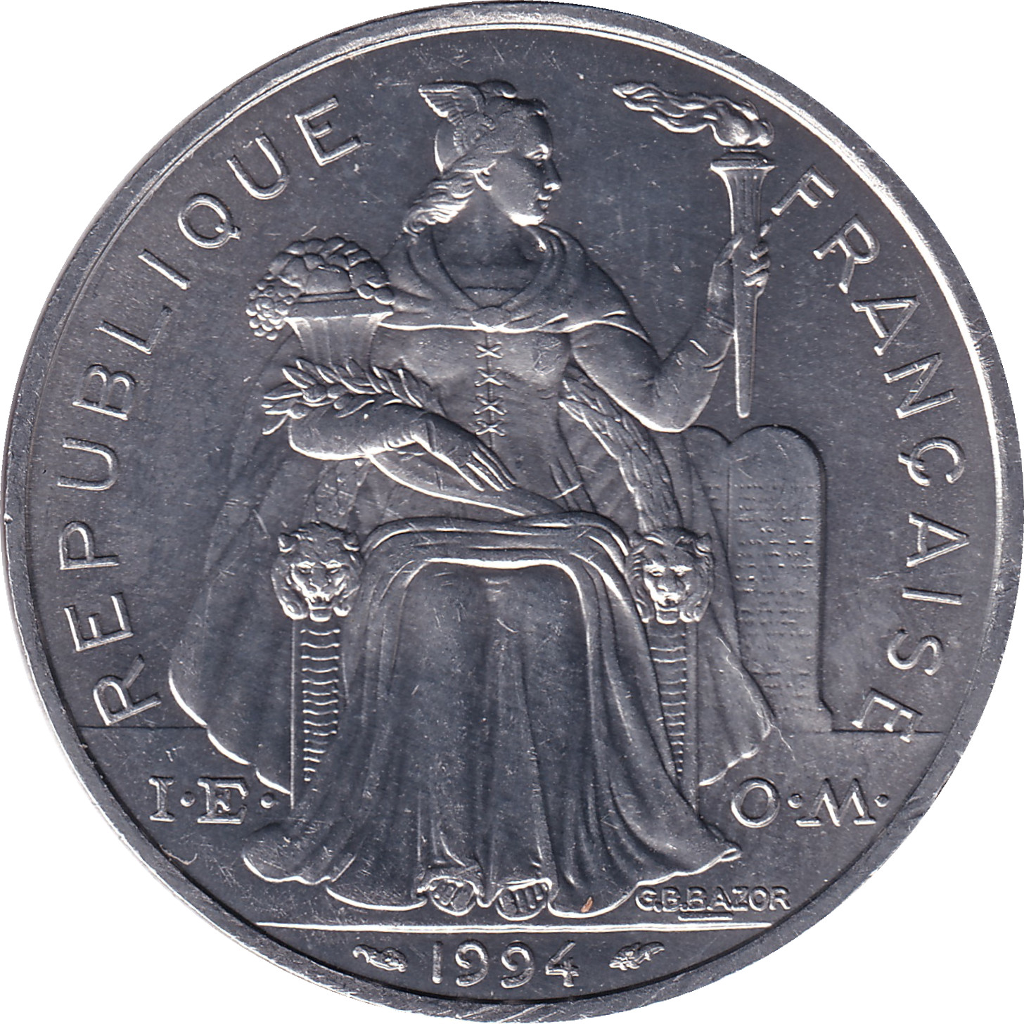 5 francs - Kagu - République Française