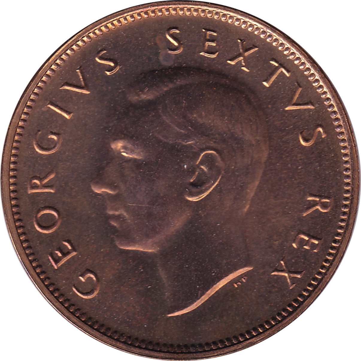 1/2 penny - George VI - King