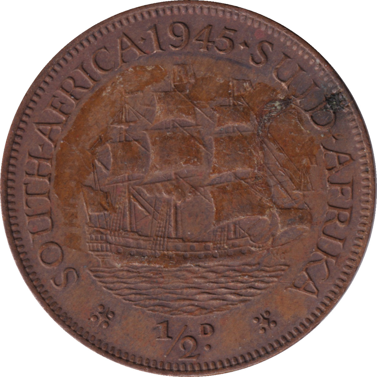 1/2 penny - Georges VI - Empereur