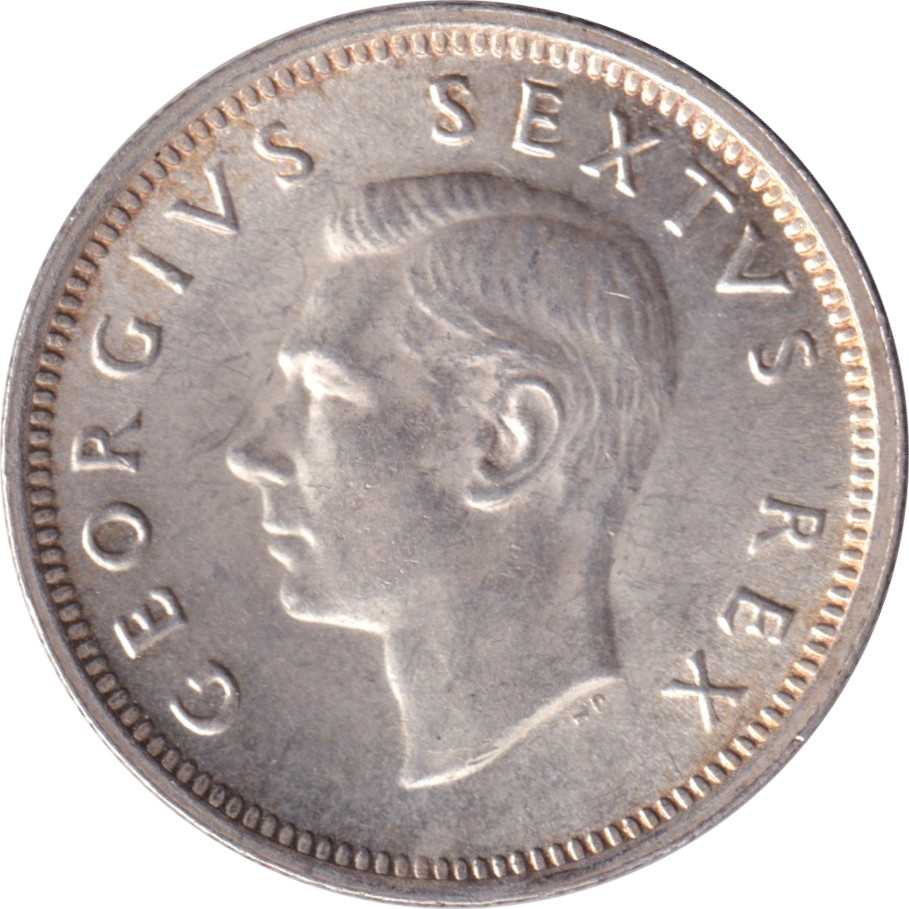 6 pence argent - Georges VI - Roi