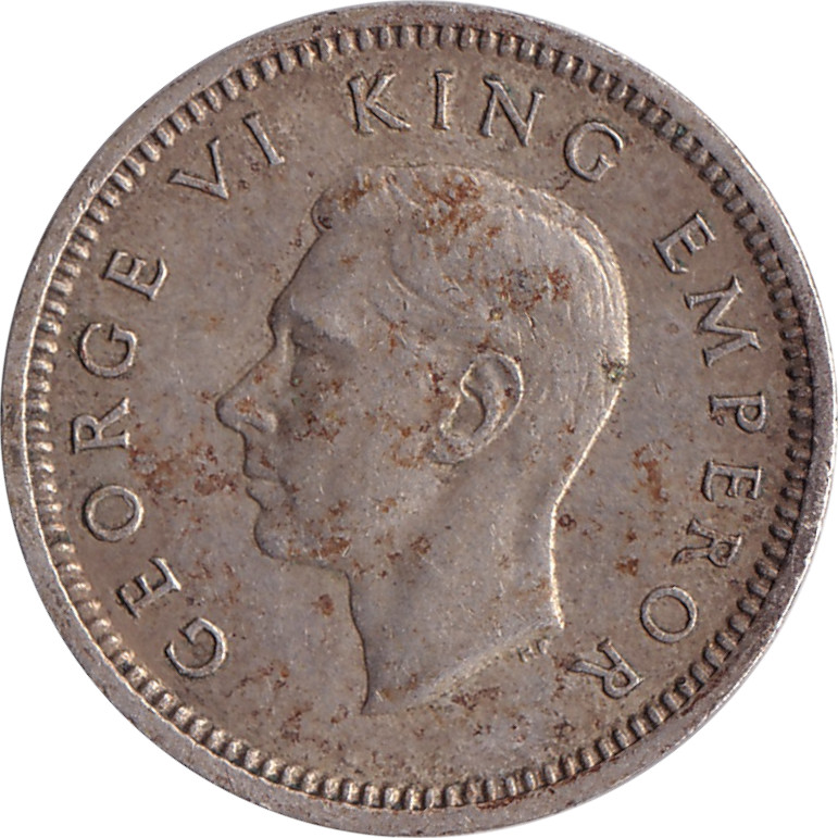 3 pence silver - George VI - Emperor