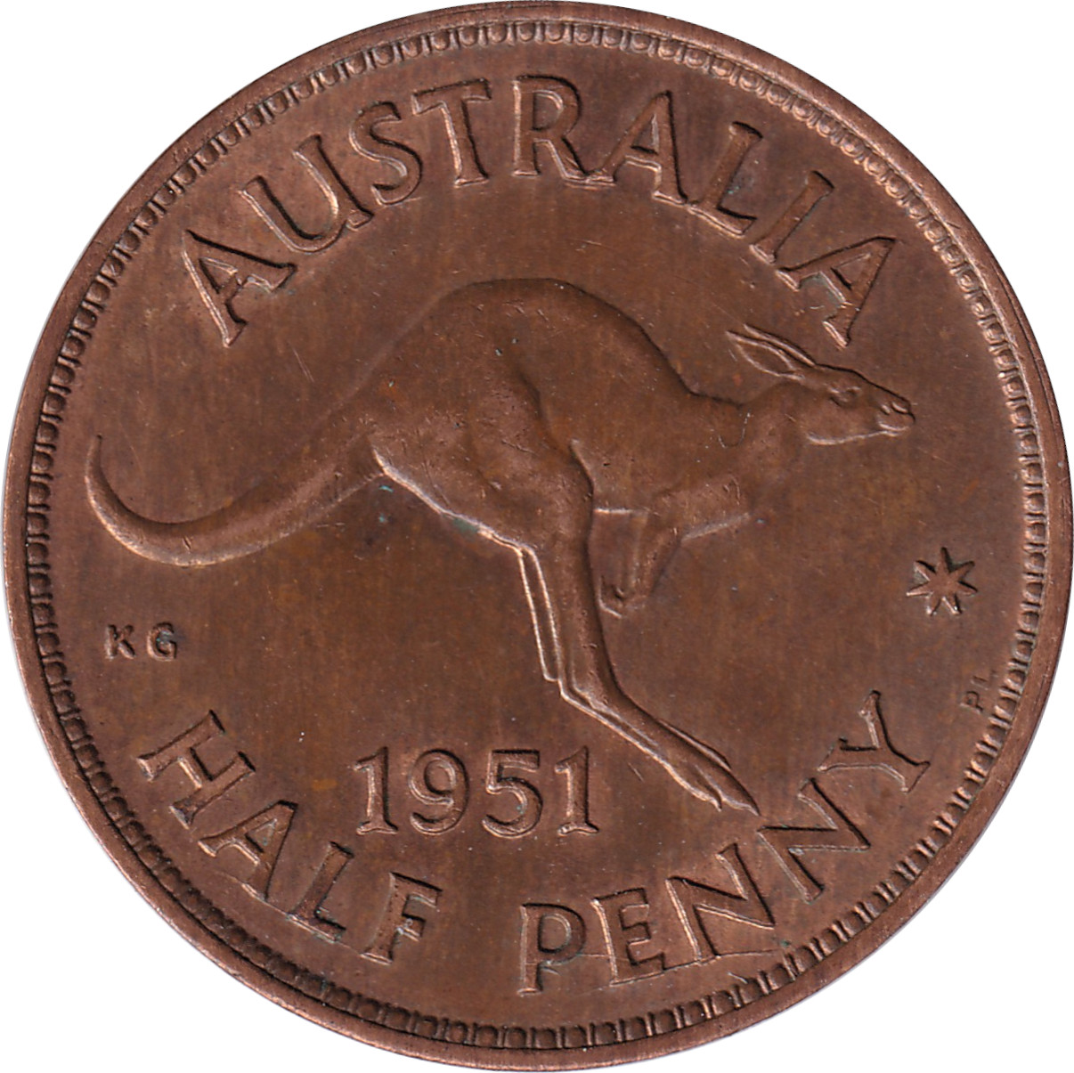 1/2 penny - George VI - Kangaroo - King