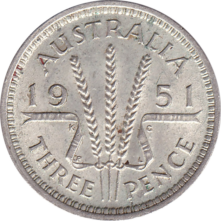 3 pence argent - Georges VI - Roi