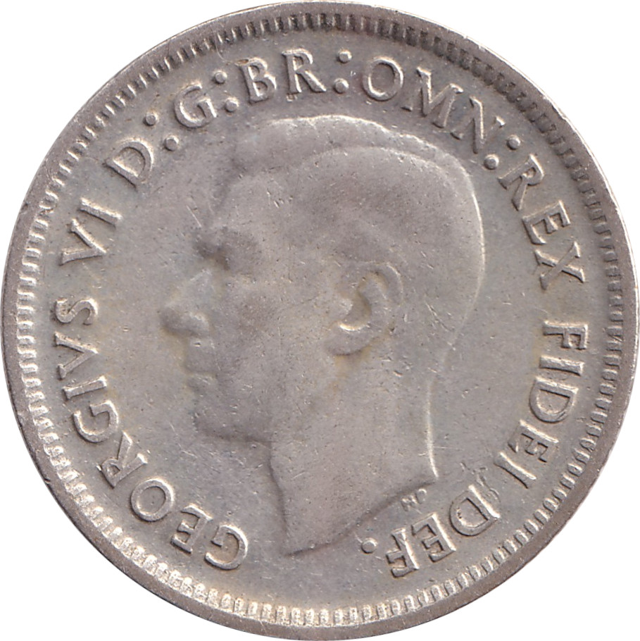 6 pence silver - George VI - King