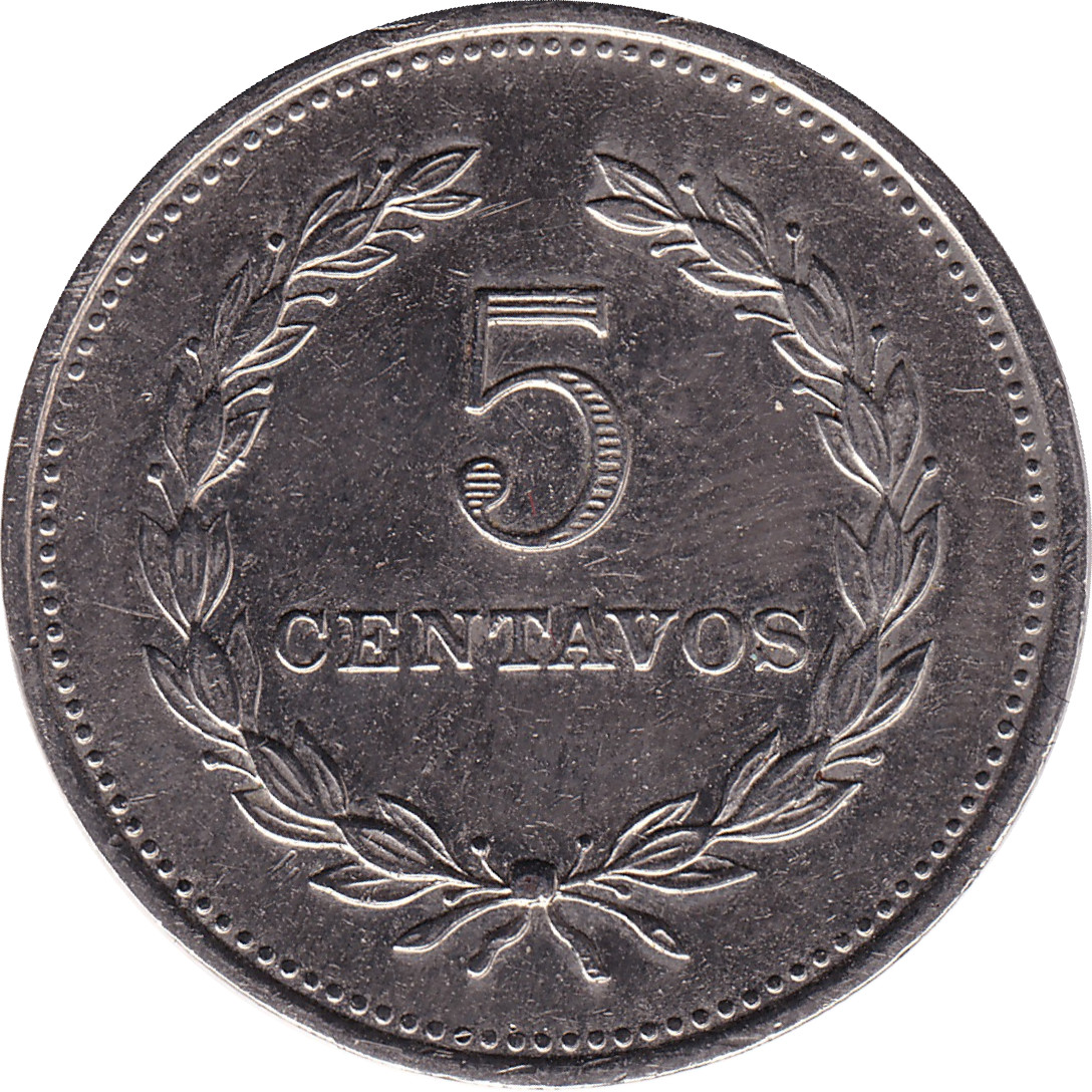 5 centavos - Francisco Morazan - Acier nickelé