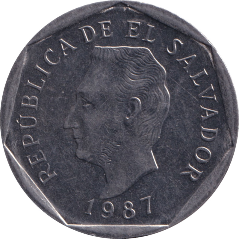 5 centavos - Francisco Morazan - Type réduit - Acier inoxydable