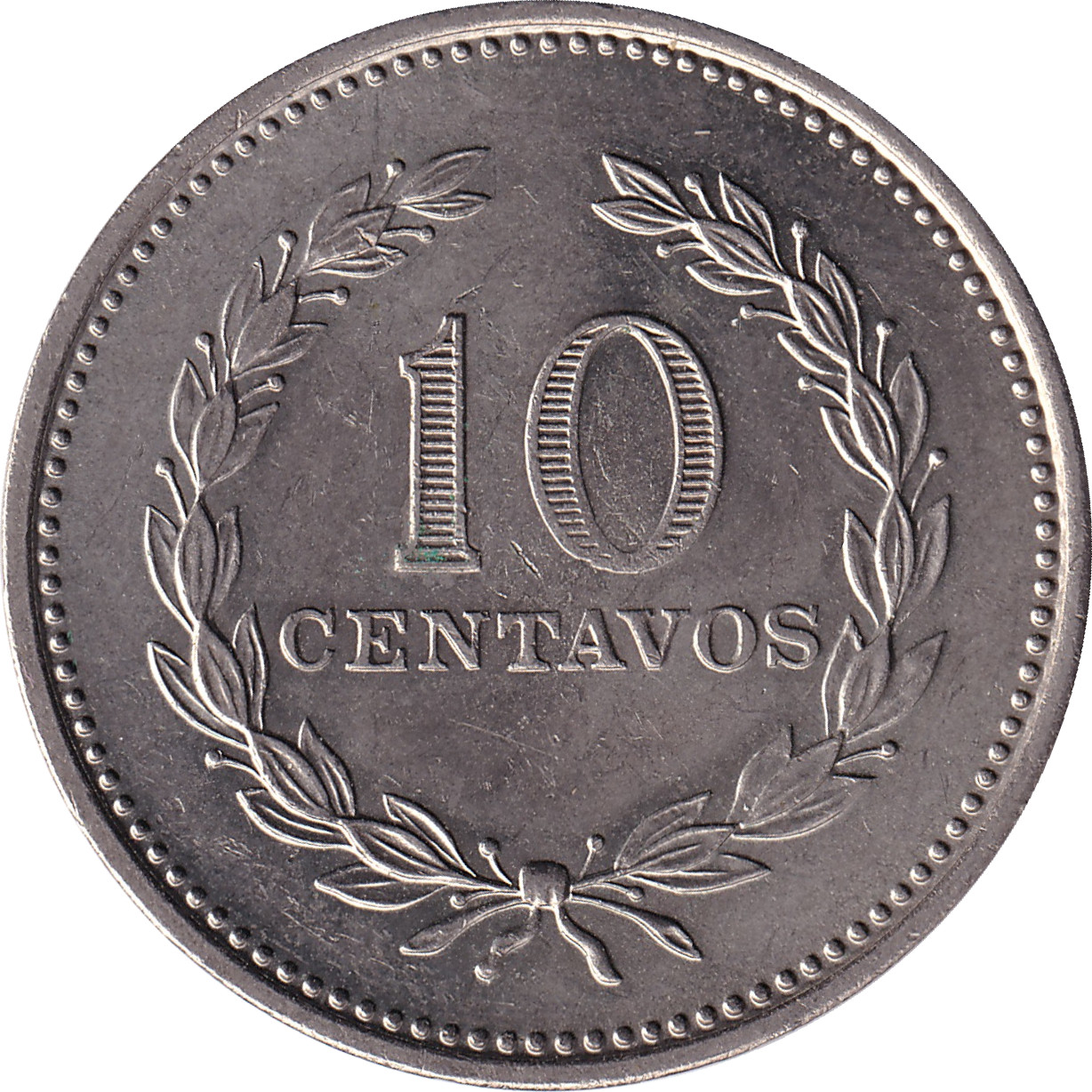 10 centavos - Francisco Morazan - Cupronickel plate