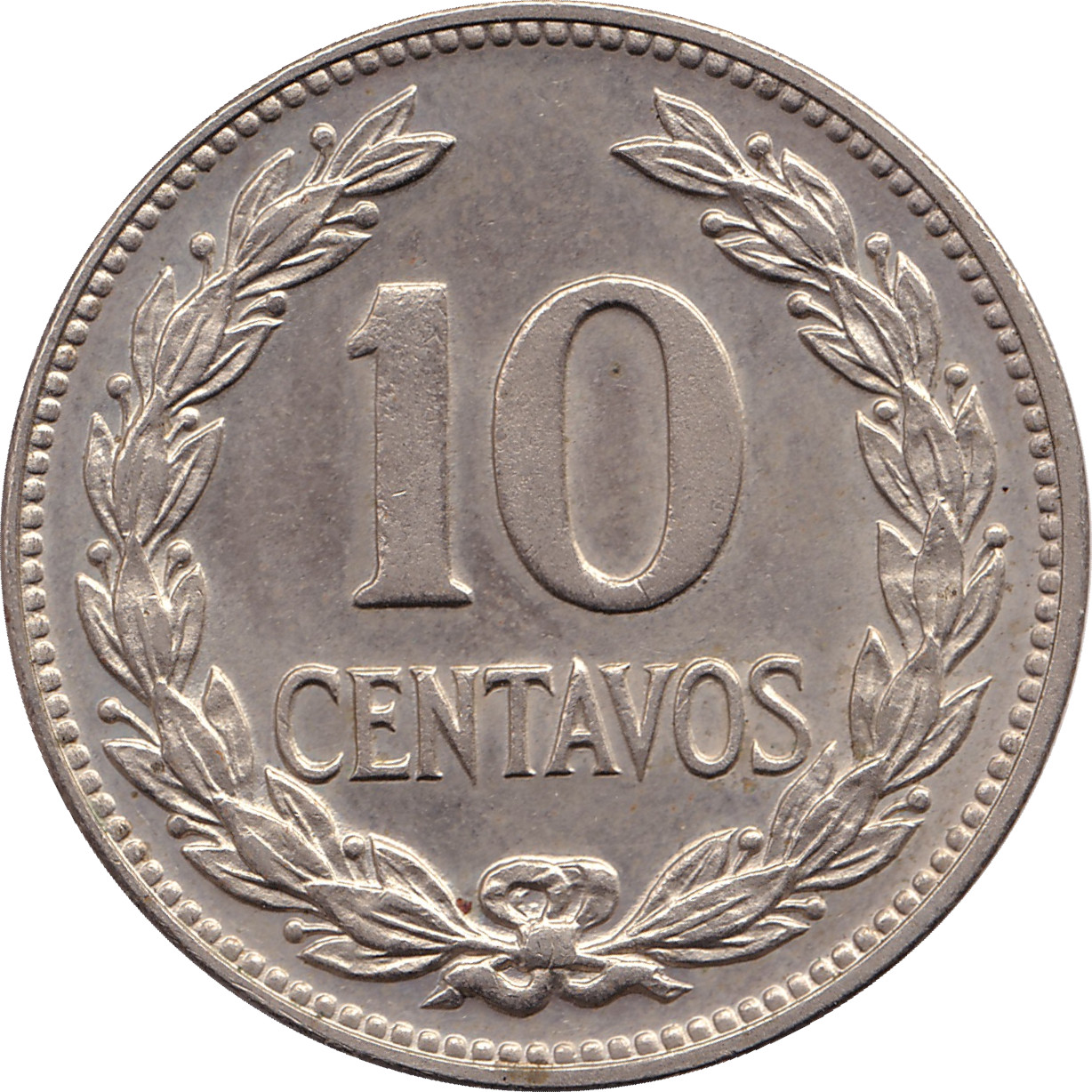 10 centavos - Francisco Morazan - Maillechort - Type 2