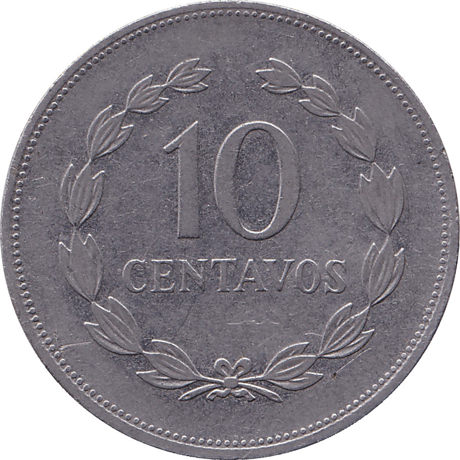 10 centavos - Francisco Morazan - Reduced type - Stainless steel