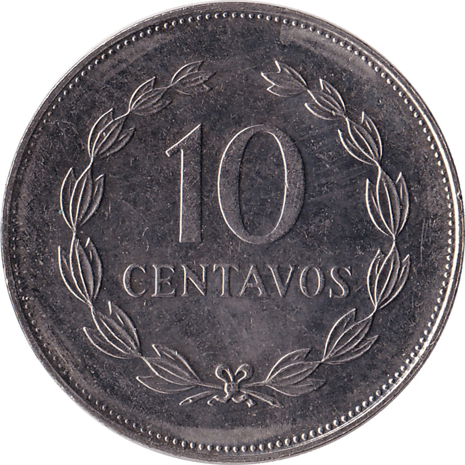 10 centavos - Francisco Morazan - Type réduit - Acier cupronickelé