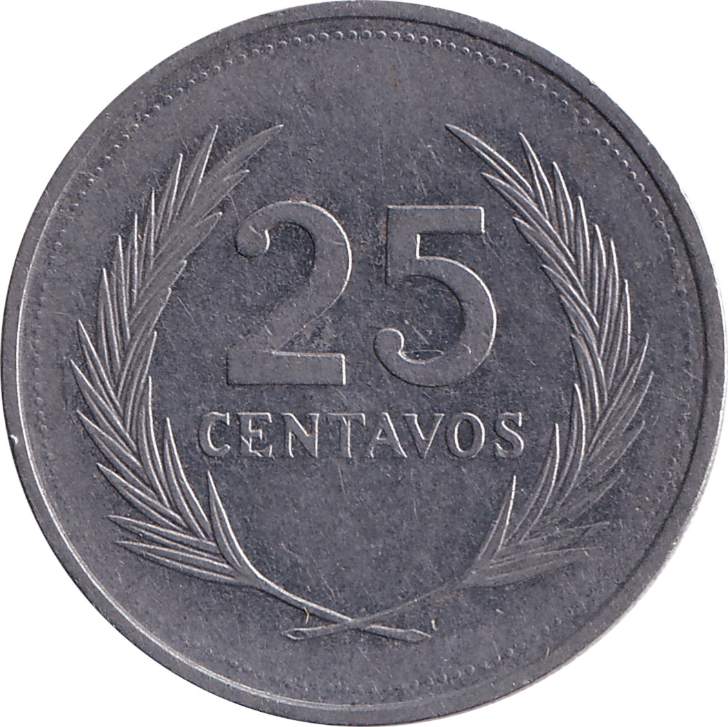 25 centavos - Jose Matias Delgado - Type réduit - Acier inoxydable