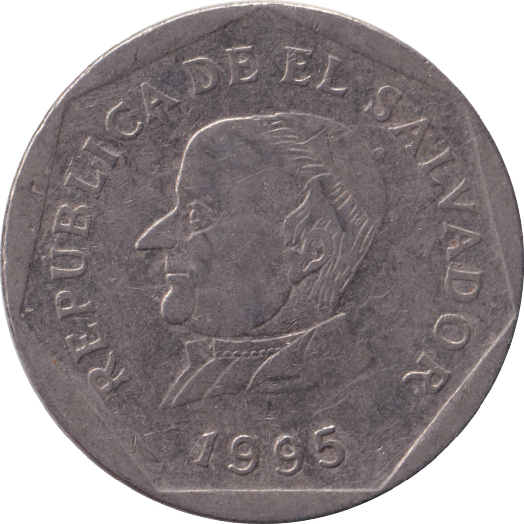 25 centavos - Jose Matias Delgado - Reduced type - Cupronickel plate