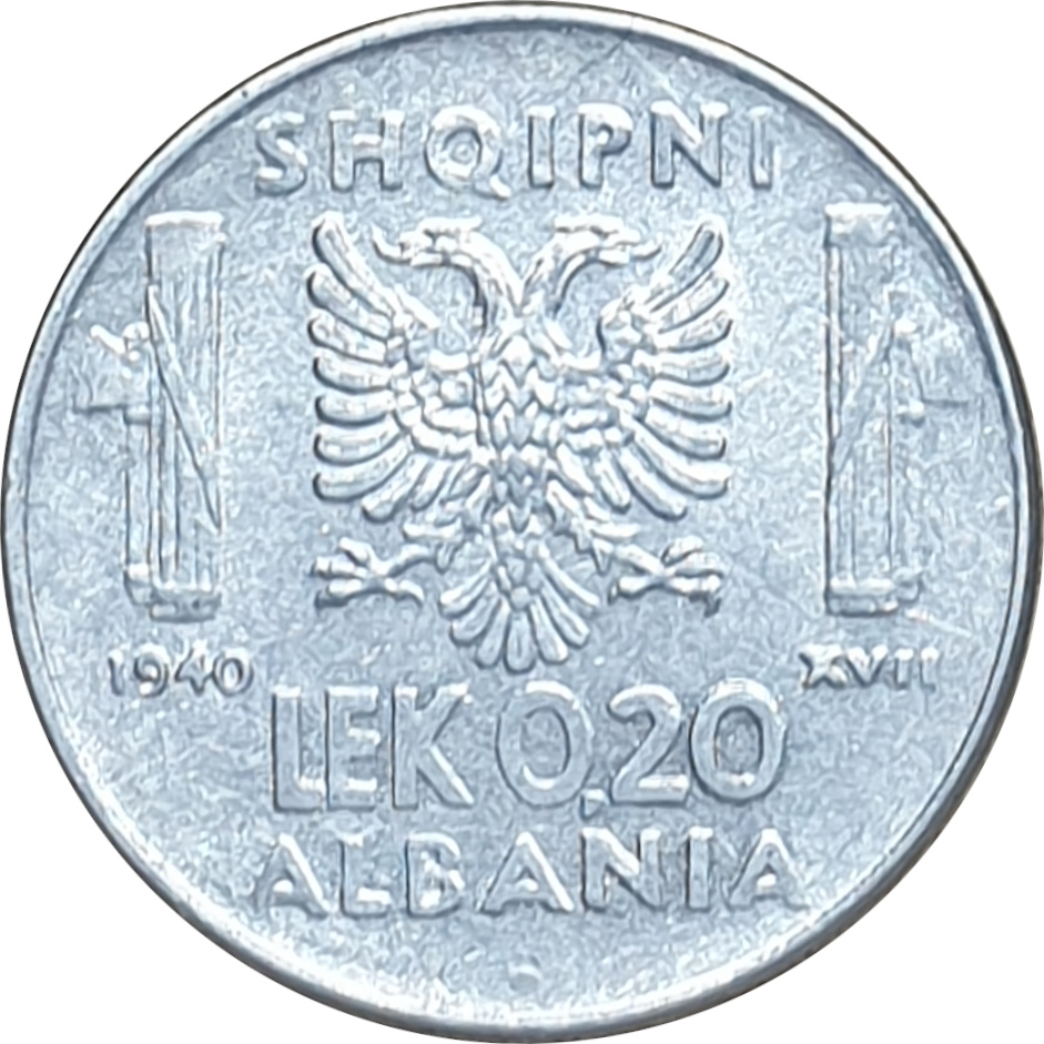 0.20 lek - Victor Emmanuel III