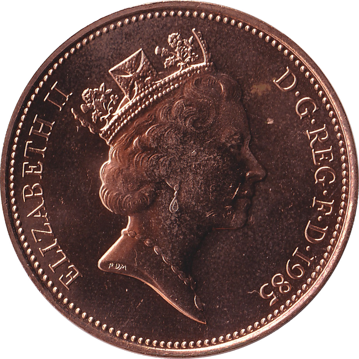 2 pence - Elizabeth II - Tête mature - Bronze