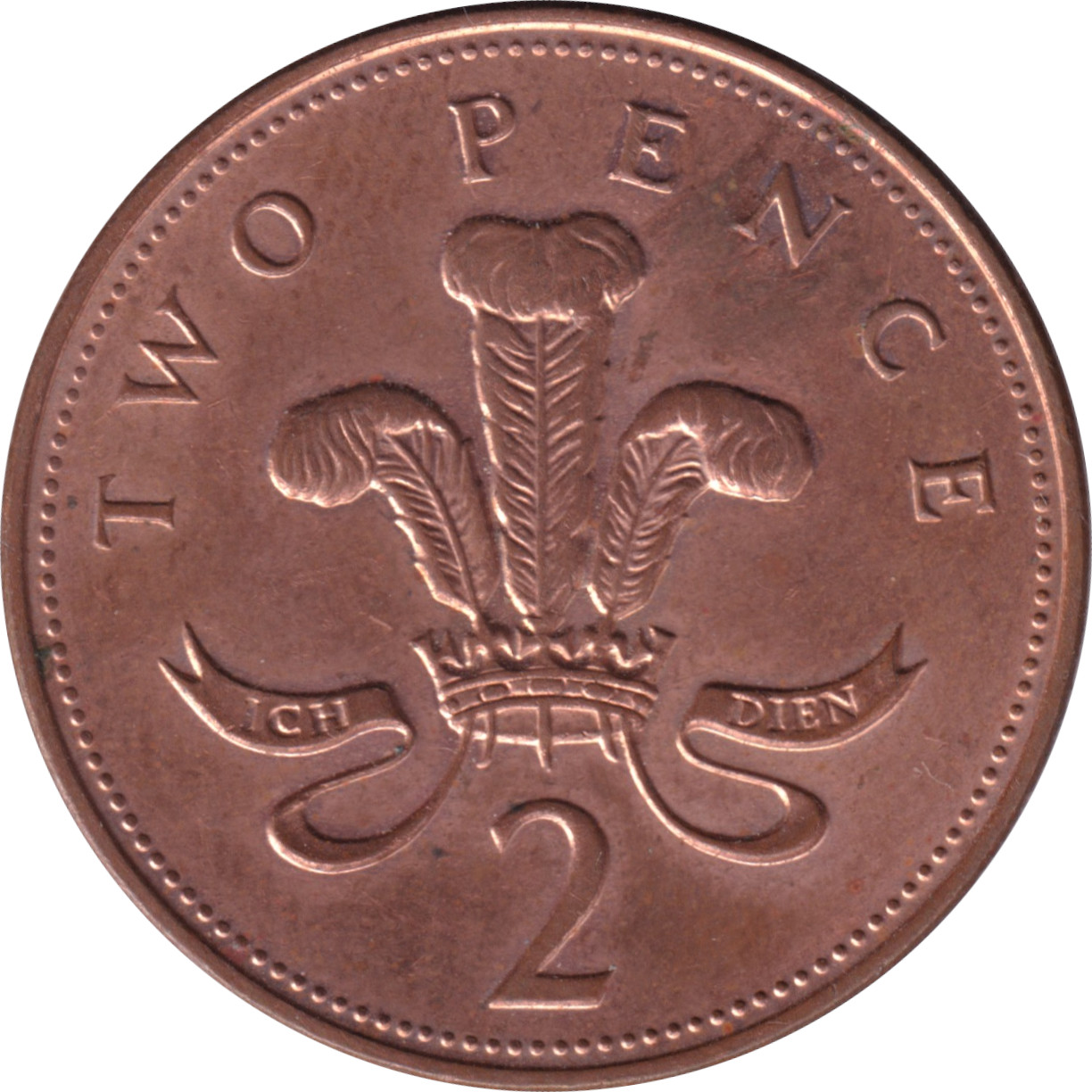 2 pence - Elizabeth II - Tête mature - Acier cuivré