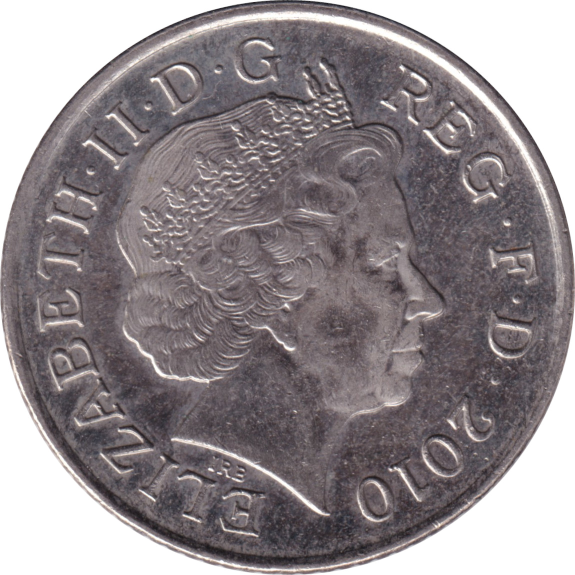 10 pence - Elizabeth II - Tête agée - Blason - Cupronickel