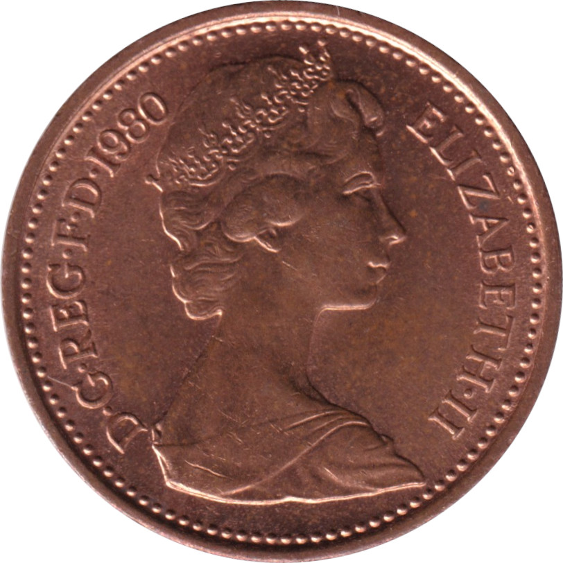 1/2 penny - Elizabeth II - Buste jeune - New penny