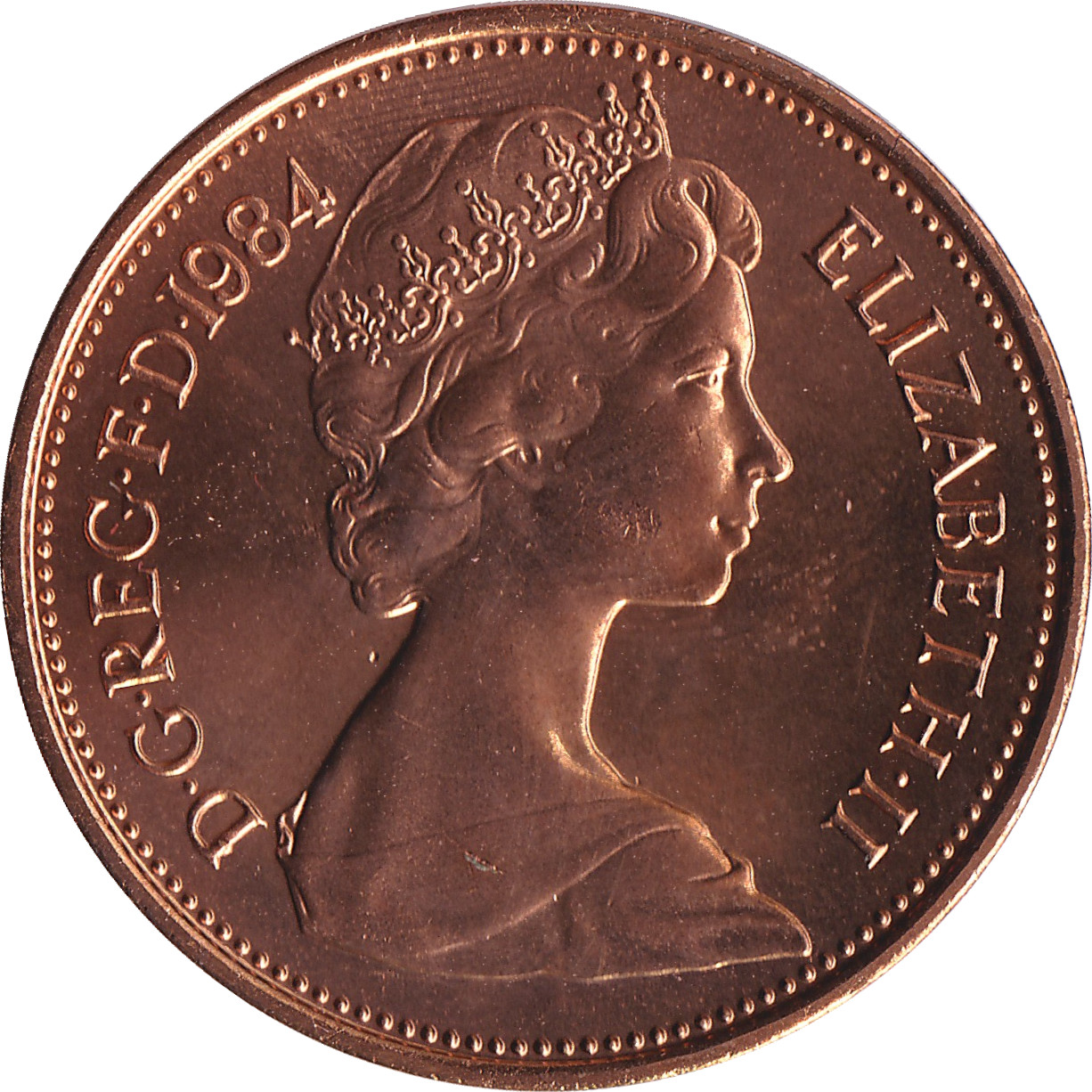 2 pence - Elizabeth II - Buste jeune - Two pence