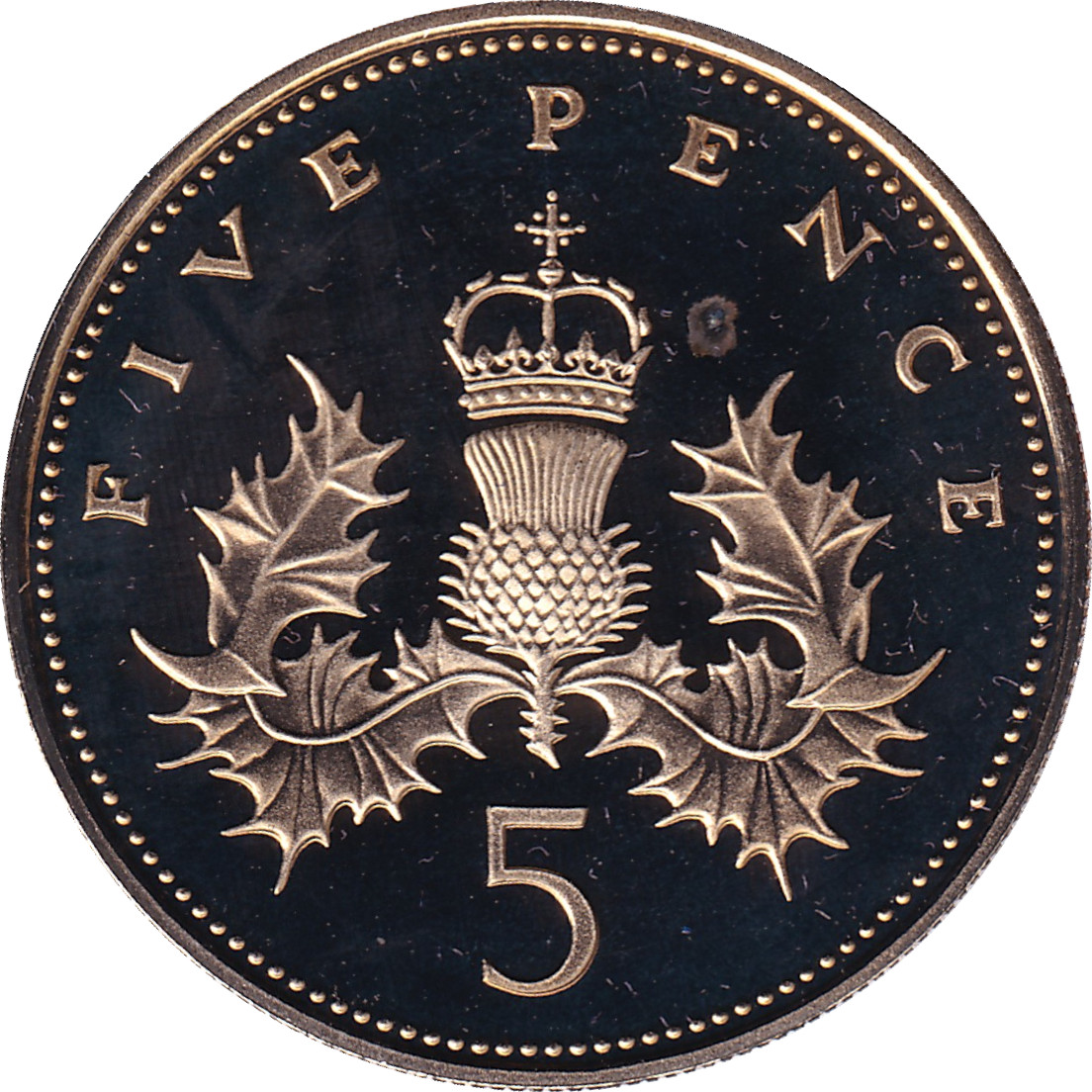 5 pence - Elizabeth II - Buste jeune - Five pence