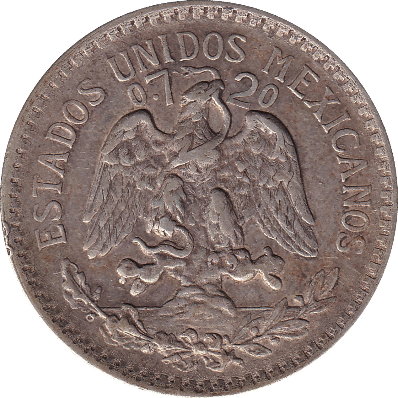 50 centavos silver - Aigle de face - Smallest