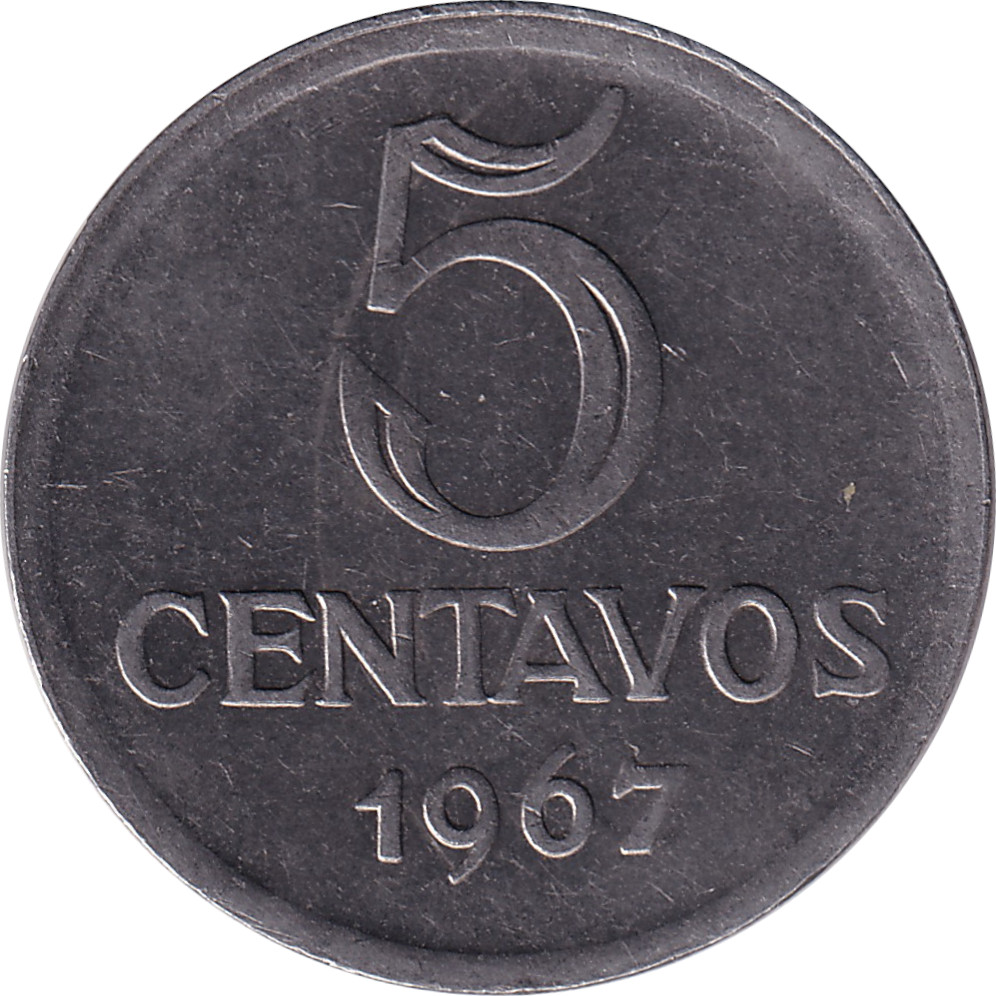 5 centavos - Tête de la Liberté - Type ordinaire