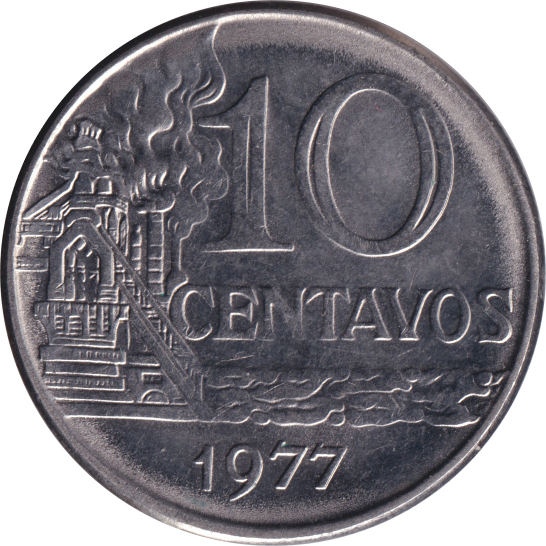 10 centavos - Tête de la Liberté - Acier inoxydable