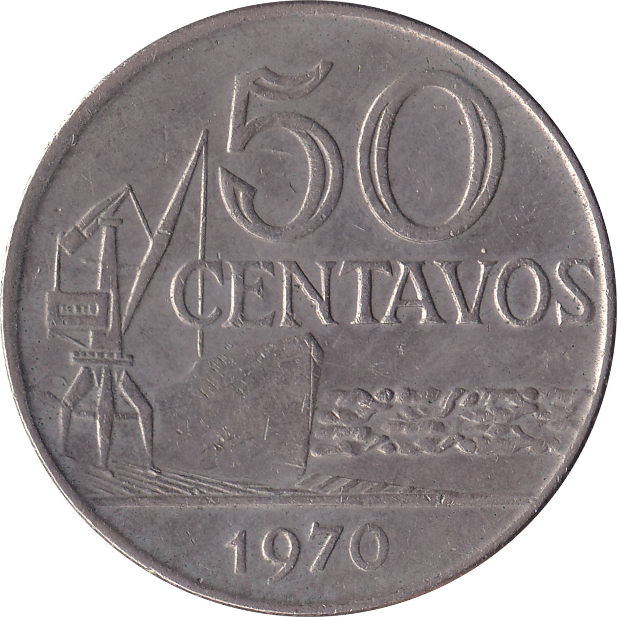 50 centavos - Tête de la Liberté - Nickel